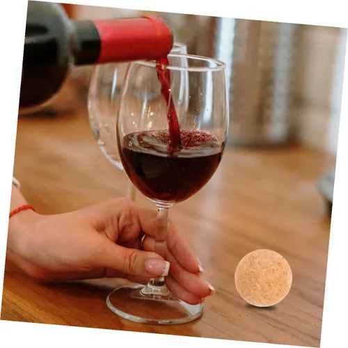 Vista 4 de 1 tapón de bola de corcho de madera para decantador de vino, jarra y botella, 1.41 pulgadas de diámetro, fácil de usar y reutilizable