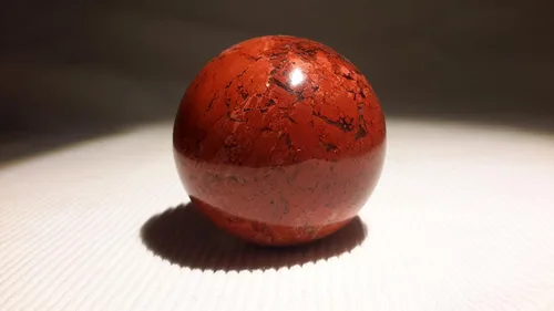Vista 2 de Auténtica colección de esferas pulidas de piedra semipreciosa (jaspe brezado)