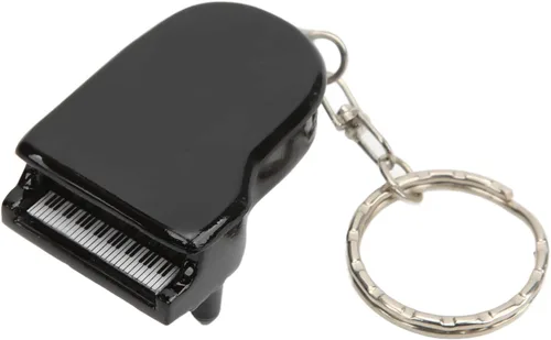 Vista 7 de TOPINCN Aspecto lindo pequeño exquisito mini piano notas musicales coche llavero bolsa colgantes, llavero de piano chaveiro piano, Predeterminado
