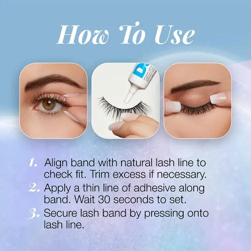 Vista 5 de Ardell Light As Air - Pestañas postizas 523 – Pestañas ligeras y finas con volumen natural, banda Invisiband suave y cómoda para uso diario