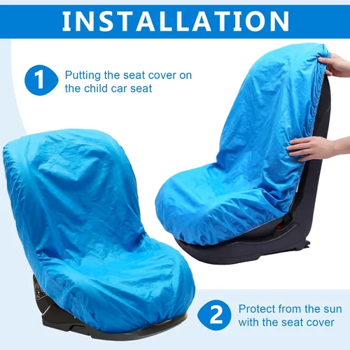Vista 6 de BBTO 2 fundas para asiento de automóvil, protector reflectante para asiento de automóvil, protector reflectante para asiento de automóvil