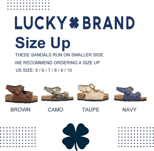 Vista 5 de Lucky Brand Sandalias unisex para bebé, con doble correa y cierre de velcro (niños pequeños)