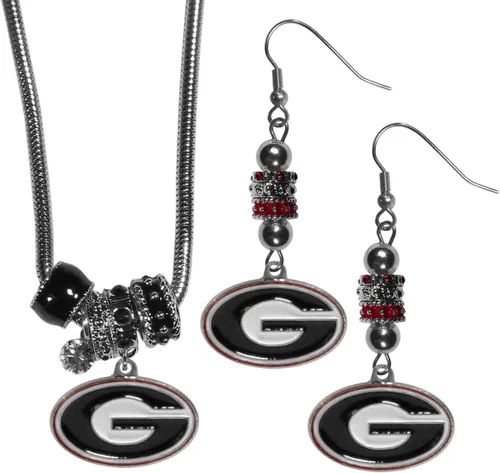 Vista 10 de Siskiyou Sports NCAA womens Euro Bead Earrings and Necklace Set