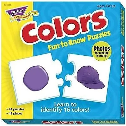 Vista 2 de Rompecabezas divertidos de colores de TREND Enterprises, Inc.; 48 piezas resistentes para estudiantes tempranos