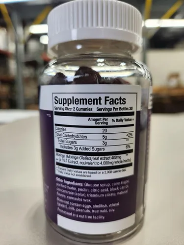 Vista 12 de Viteey Moringa Gummies - 4,000 mg [de 400 mg de extracto 10: 1] de Moringa Suplemento Super Greens - Gomitas antioxidantes para el bienestar