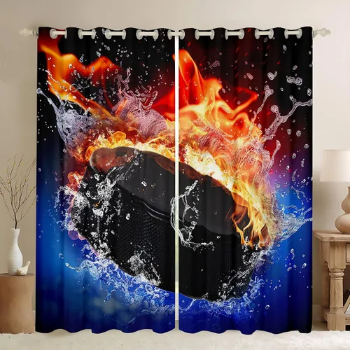 Vista 9 de Feelyou Cortinas de ventana de gatos grises y blancos, cortinas de ventana con patrón de mascotas para dormitorio, sala de estar para niños, niñas