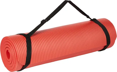 Vista 2 de Fitvids Esterilla de yoga extra gruesa de alta densidad antidesgarros de 1/2 pulgada con correa de transporte