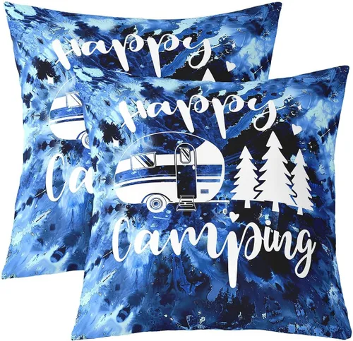 Vista 18 de Funda de almohada reversible con estampado para cama o sofá, decoración de coche de campamento, funda de cojín decorativa de granja occidental de 16