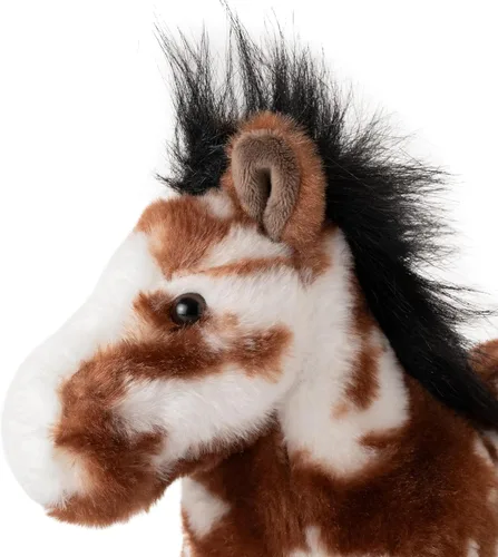 Vista 10 de The Petting Zoo Peluche de caballo pinto, diseño de caballo pinto, regalos para niños, animales salvajes de corral Onez, juguete de peluche