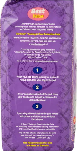 Vista 5 de MidWest Homes for Pets Almohadillas de entrenamiento y protección de suelo Dry Paws, 100