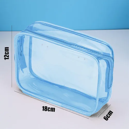 Vista 3 de Bolsa transparente para bolsa Bogg, Azul, Playa