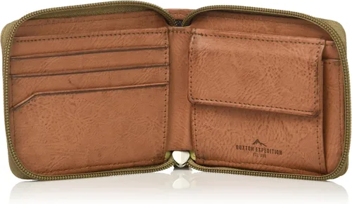 Vista 4 de Buxton Expedition Ii Huntington Cartera de lona con bloqueo RFID y cremallera para hombre