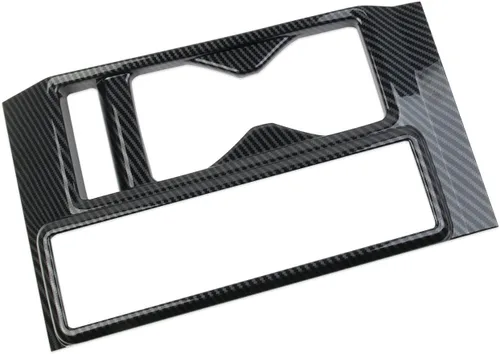 Vista 4 de Moldura de Control Central de Cambio de Engranajes de Fibra de Carbono con Portavasos para Nissan Pathfinder 2022-2025
