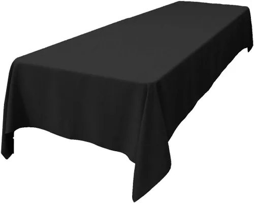 Vista 82 de LA Linen Mantel rectangular lavable de popelín de poliéster, resistente a las manchas y a las arrugas, cubierta de mesa 60x84, mantel de tela
