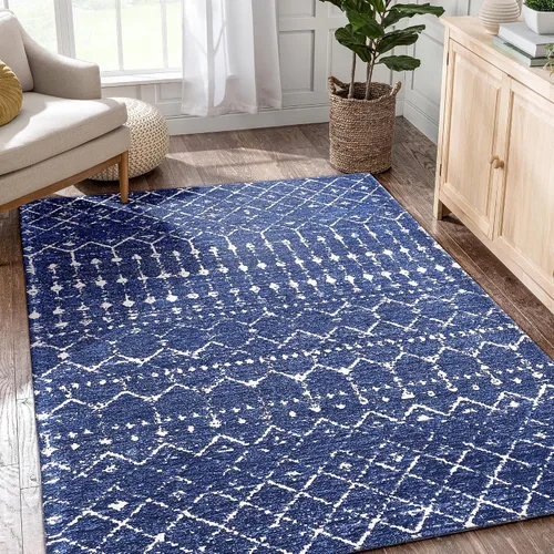 Vista 9 de Blythe - Alfombra marroquí de 3 x 5 pies, lavable, antideslizante, para cocina, tapete de entrada, dormitorio, sala de estar, cuarto de servicio