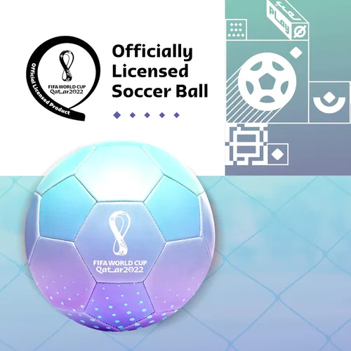 Vista 6 de Capelli Sport Copa Mundial de la FIFA Qatar 2022 Exhibición de recuerdo del balón de fútbol del torneo de fútbol con licencia oficial para jugadores