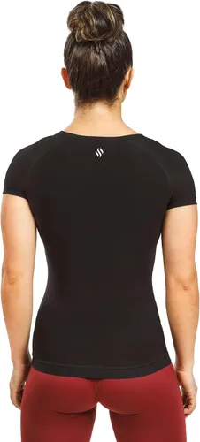 Vista 3 de Sweat Shaper Women's Athletic Tee, Short Sleeve High-Performance Compression T-Shirt, Performance Baselayer Workout Shirt