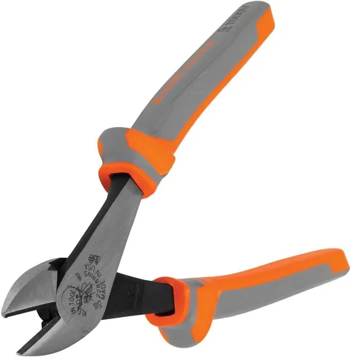 Vista 9 de Klein Tools 2288RINS Alicates Cortadores Diagonales Aislados de 1000V, Fabricados en EE.UU., Diseño de Alta Palanca, Cuchillas Endurecidas por