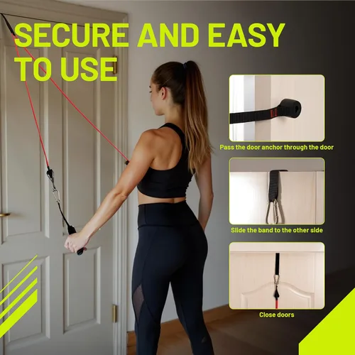 Vista 2 de Slim Panda Door Anchor Strap for Resistance Bands, Door Exercise Equipment with Secure Buckle & No Drill Setup, Multi Point Anchor Gym Attachment