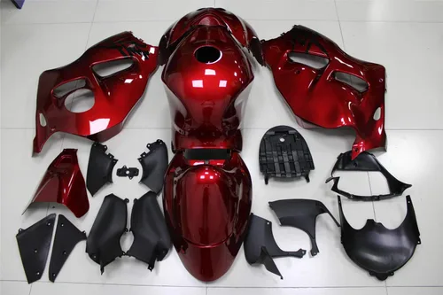 Vista 2 de Carenado completo rojo brillante para Suzuki 1997-2007 GSXR 1300 Hayabusa Gen1 inyección ABS plásticos posventa carrocería kit de carrocería 1998