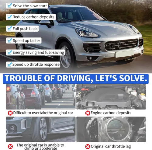 Vista 5 de Controlador de Respuesta del Acelerador, Pedal de Acelerador Electrónico Inteligente de 9 Modos y 9 Unidades para Carreras para Audi Bentiey PORSCHE