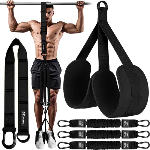 Vista 9 de HOXWC Bandas de Asistencia para Flexiones, Banda de Resistencia Ajustable de Alta Resistencia para Flexiones, 3 Bandas de Flexiones, Tejido Cómodo