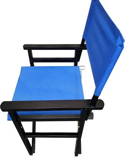 Vista 4 de Director Folding Chair Wooden Frame with Canvas Seat 2-Piece Set Populus Foldable Portable for Indoor Outdoor Use and Gifts