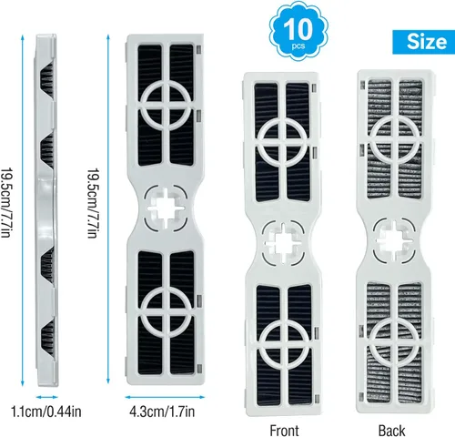 Vista 2 de Paquete de 10 filtros de aire FRGPAAF2 PureAir AF-2 compatibles con Frigidaire, filtro de aire de repuesto para mantener fresco el aire