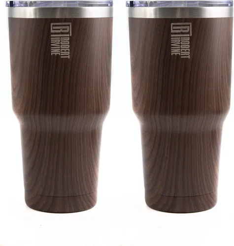 Vista 11 de Robert Irvine - Vaso térmico para vino negro de 12 onzas, juego de 2