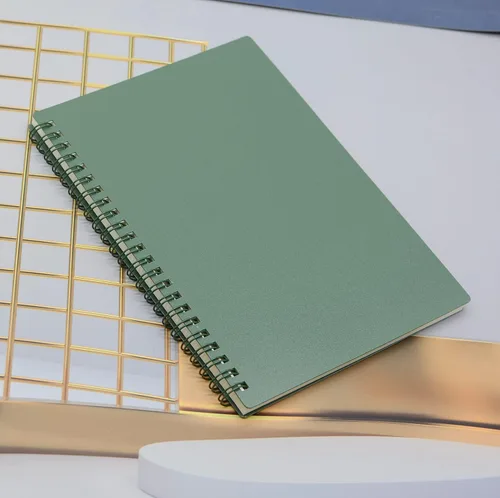 Vista 6 de Yansanido Cuaderno en espiral, 4 piezas A5 con tapa dura gruesa de plástico de 7 mm con líneas universitarias de 4 colores, 80 hojas - 160 páginas