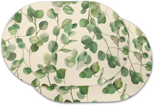 Vista 66 de Blue Flower Dining Table Mats Set of 2 Hummingbird Heat Resistant Placemats Washable and Wipeable Non Slip Place Mat, Waterproof Modern Dining Table