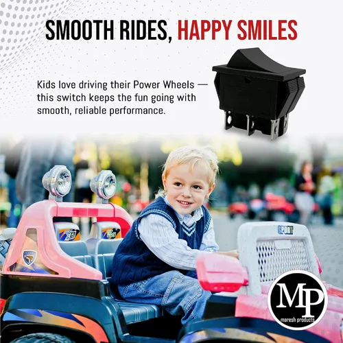 Vista 5 de MP Maresh Products Interruptor basculante de cambio compatible con Power Wheels 00801-1775 – Reemplazo para montar niños, interruptor de encendido