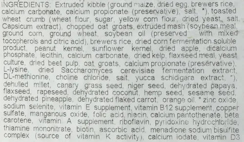 Vista 8 de HARI Tropimix - Alimento para pájaros para periquitos, canarios y pinzones, alimento para loros hagen con semillas, huevo, frutas y verduras, mezcla