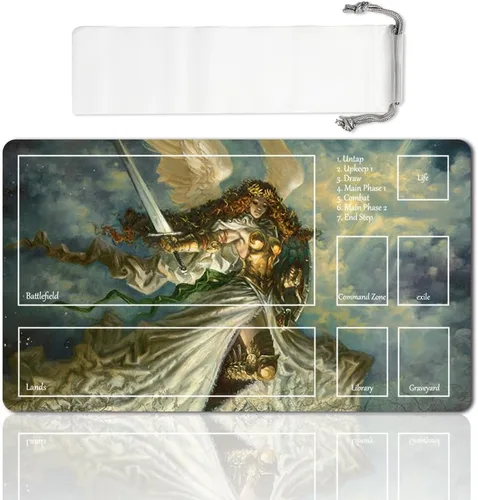 Vista 33 de Juego de mesa MTG Playmat Games Tamaño 60X35 cm CCG Compatible para TCG RPG CCG Play Mats (Ajani Steadfast-Zone)
