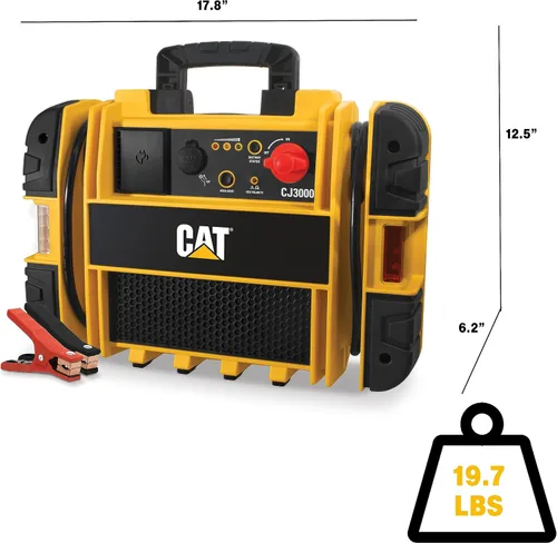 Vista 7 de Amps instantánea con Interruptor integrado de alimentación Cat CJ3000 Professional Jump Starter: 2000 Pico/1000