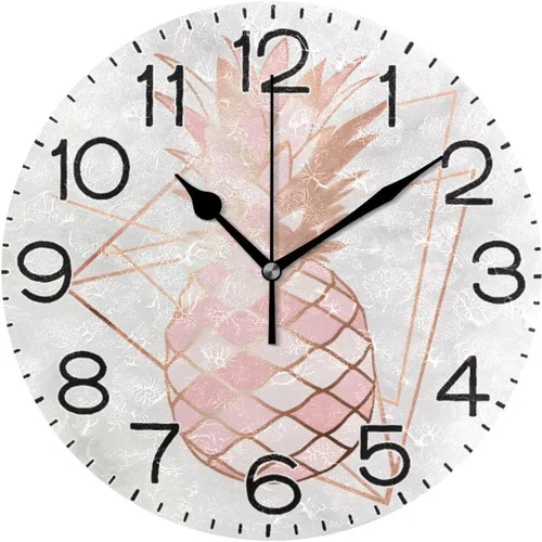 Vista 15 de ALAZA Reloj de pared cardenal de pájaro rojo de invierno, funciona con pilas, sin tictac, de cuarzo, analógico, rústico, rústico, reloj redondo