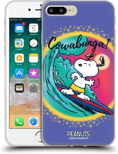 Vista 124 de Head Case Designs Funda de gel con licencia oficial de Peanuts Beach Surf Snoopy Boardwalk Airbrush [protección de grado militar] compatible