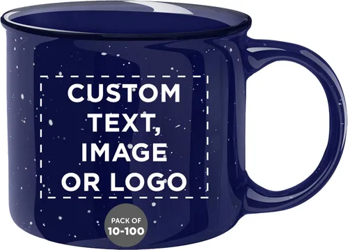 Vista 17 de DISCOUNT PROMOS Tazas de Café de Cerámica Personalizadas para Fogata de 13 oz. Juego de 100, Paquete Personalizado a Granel - Perfecto para Té