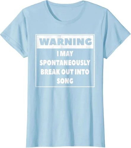 Vista 24 de Advertencia I may Spontaneously romper en canción camiseta
