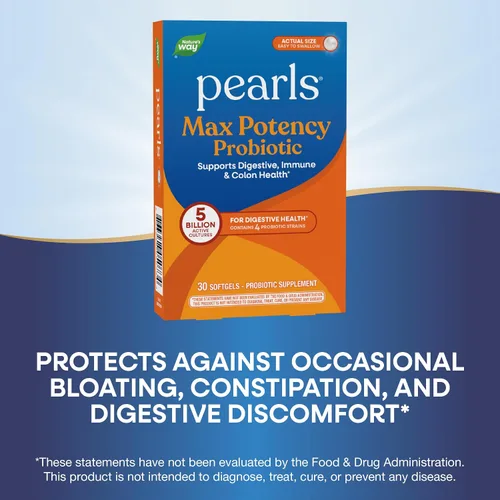 Vista 4 de Perlas de probióticos enzimáticos Probiotic Pearls Max Pontency. 5 mil millones de cultivos activos con triple capa avanzada, 30 unidades Daily