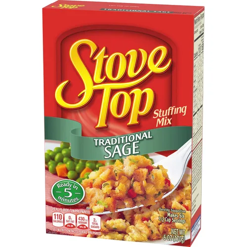 Vista 7 de Stove Top Mezcla de relleno tradicional de salvia (caja de 6 onzas) (paquete de 4)