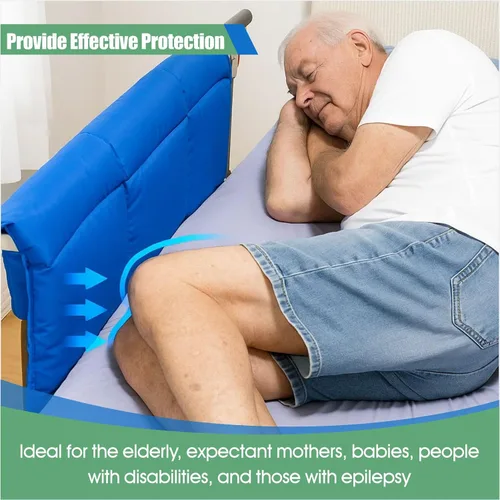 Vista 3 de EDWERD Cojín acolchado para riel de cama para clínica y hogar, almohadillas para parachoques de cabecera para adultos mayores, protector de caídas