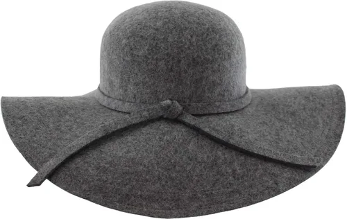 Vista 6 de Wide Brimmed lana Floppy Sombrero Negro