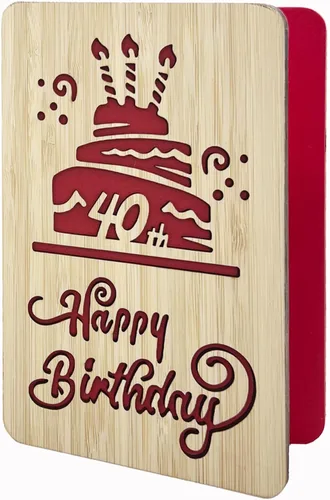 Vista 14 de Tarjeta de felicitación de feliz cumpleaños número 21, tarjeta de cumpleaños hecha a mano, tarjetas de felicitación de madera, tarjeta de cumpleaños