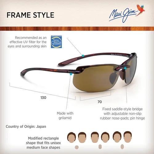 Vista 6 de Maui Jim Men's and Women's Banyans Polarized Rimless Reading Sunglasses