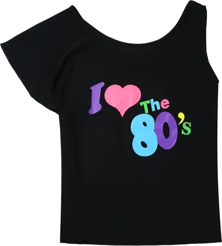 Vista 7 de Disfraz estilo disco para mujer de los años 80 I Love 80's