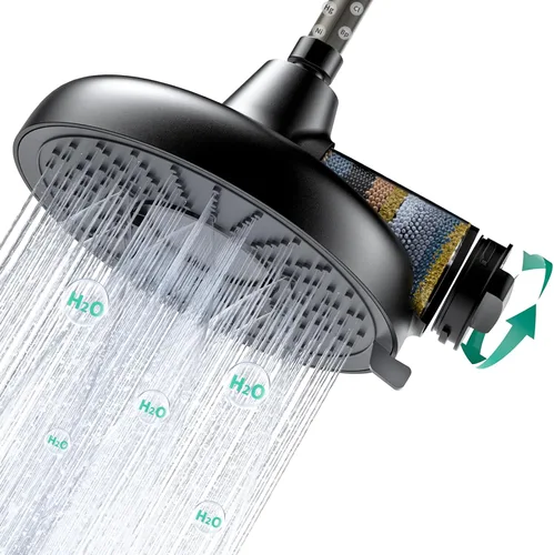 Vista 4 de Longriver Cartucho de repuesto para cabezal de ducha filtrado F8, compatible con productos idénticos, 99% elimina cloro, metales pesados