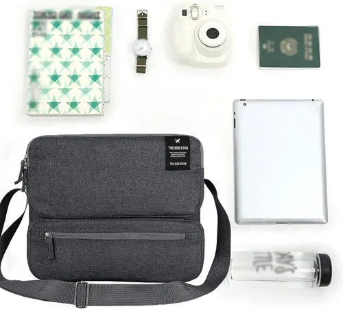 Vista 4 de Bolso de hombro para mujeres y hombres bolsa de hombro y mensajero para laptop bolsos de viaje con múltiples bolsillos bolsa de trabajo
