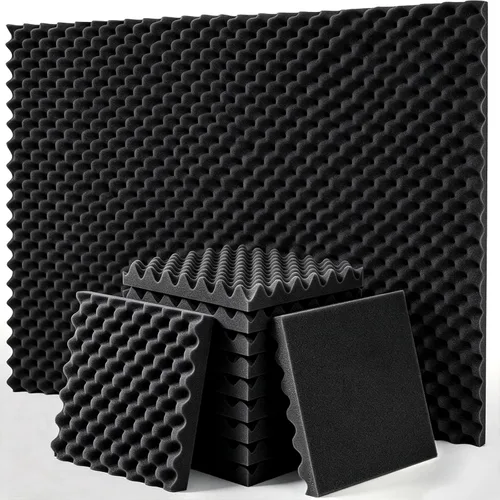 Vista 22 de SODOCT - Paquete de 2 paneles de espuma acústica grandes para cajas de huevos, 48 x 24 x 1.2 pulgadas, espuma a prueba de sonido de alta densidad