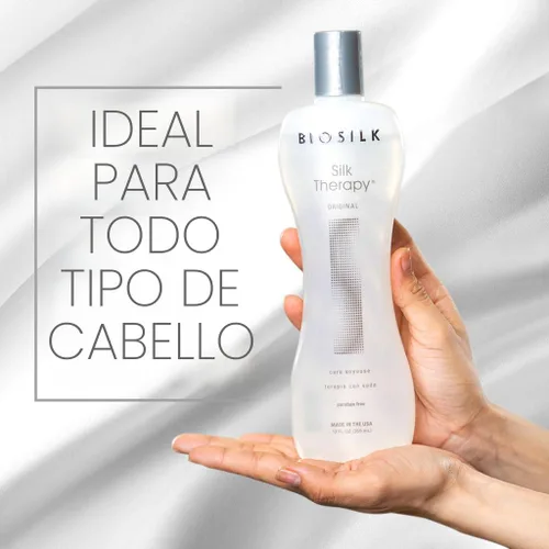 Vista 4 de BioSilk Silk Therapy Cura Original, Tratamiento Reconstructor para Añadir Brillo y Ayudar a Prevenir las Puntas Abiertas, Sin Sulfatos, Parabenos
